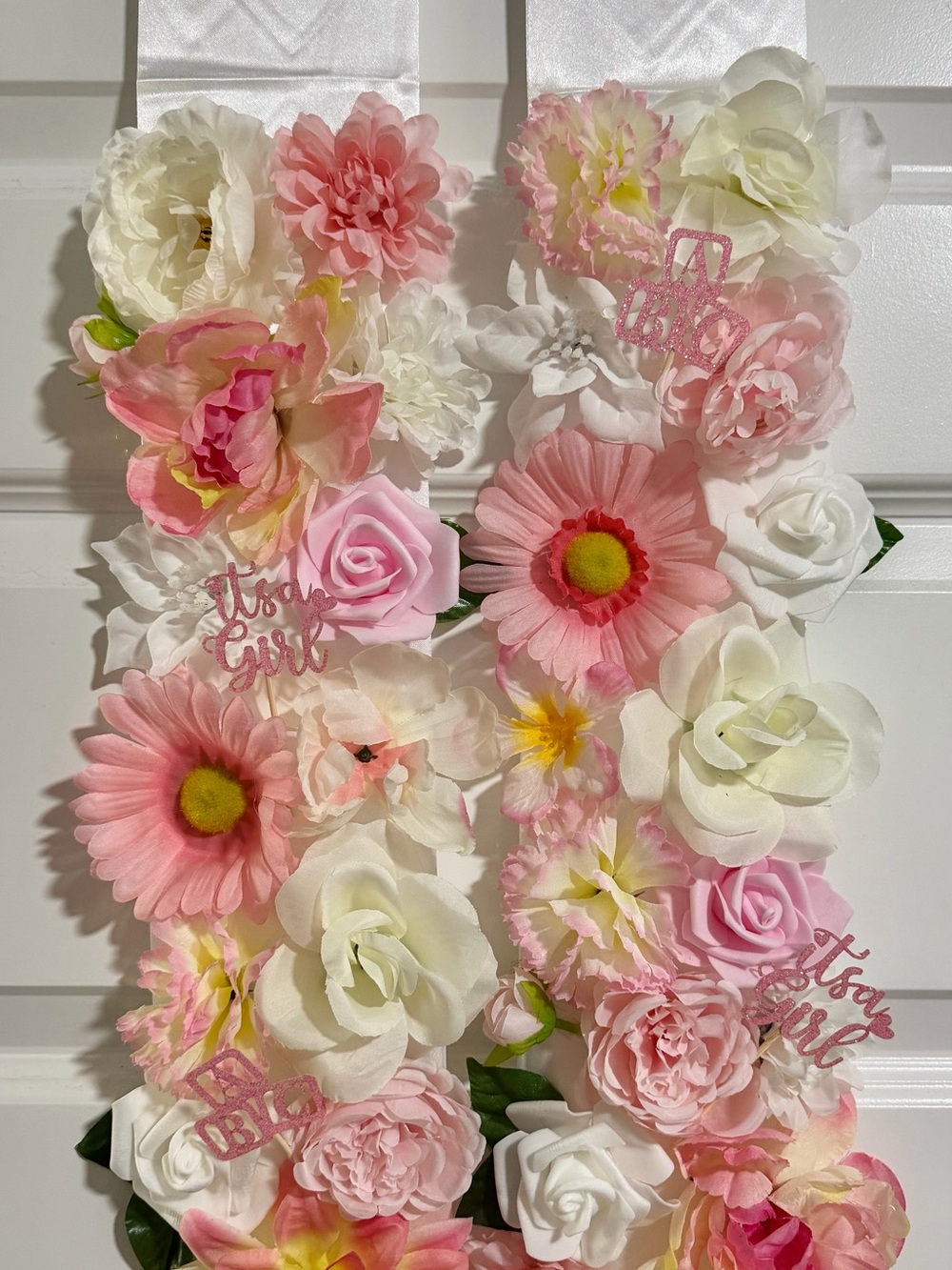 Baby Shower It’s a girl floral sash/ floral sash/lei